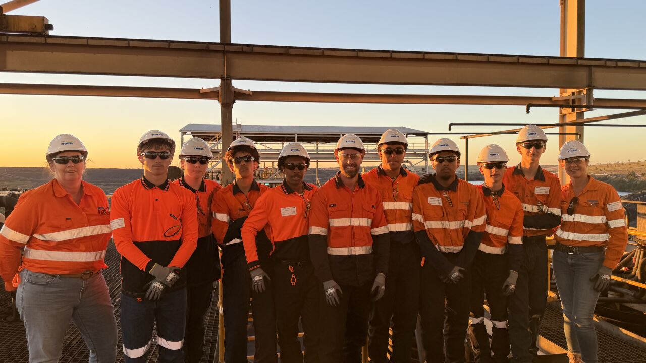 Students from the Mackay Clontarf Academy take part in the on-site camp at Lake Vermont, gaining firsthand experience of mining operations 